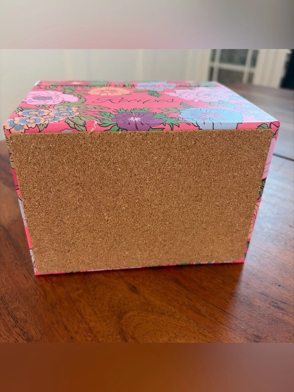 Vera Bradley Recipe Box Cards Set Vibrant Gardenias Pink Floral Kitchen NWOT